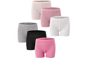 RICHERI 6 Piece Dance Shorts Girl Bike Short Breathable Beach Shorts and Safety Shorts 6 Colors