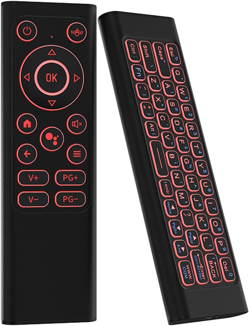 Photo 1 of iPazzPort Air Mouse & PC Remote Keyboard: Bluetooth & 2.4G Backlit, Rechargeable Aluminum Alloy Design, Compatible with Laptop, Android TV Box, HTPC