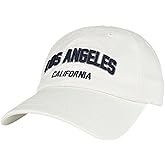 E BY ELIDAN Los Angeles California Cotton Baseball Cap Adjustable Metal Buckle Unstructured Low-Profile Hat
