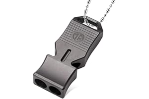 TACRAY Emergency Survival Whistle, Portable Necklace Whistle, Loud Whistle up to 120~130db, Good for Life Saving, Hiking, Cam
