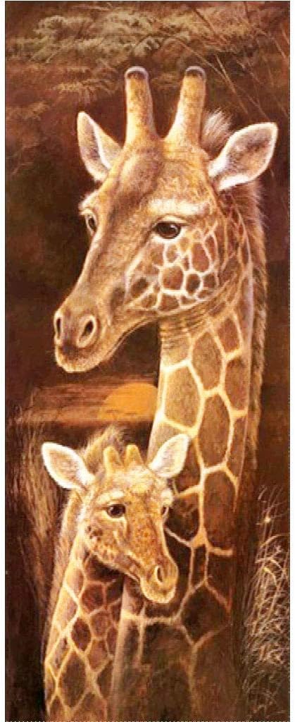 ParNarZar 5D Diamond Painting Kits 15.7x41" Giraffes Big XLL Full Drill DIY 5D Diamond Rhinestone Crystal Painting Cross Stitch Kit Wall Art Decor Diamond Embroidery Painting by Number Kits