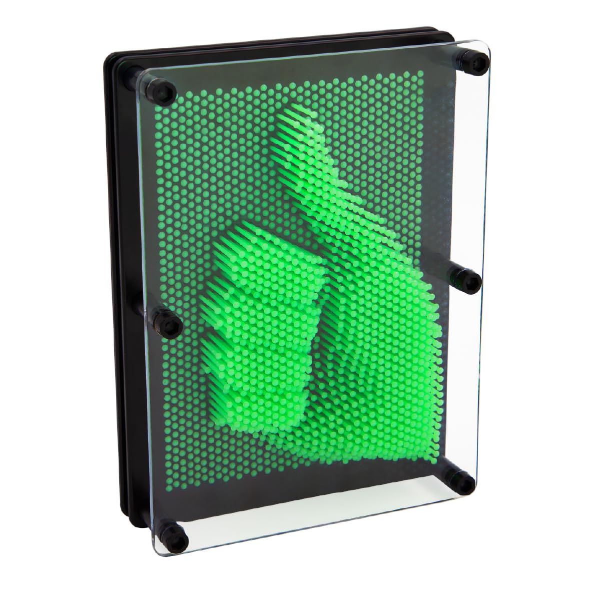 Global Gizmos 48109 Glow in the Dark Pin Art Impression Toy/Ideal for Home and Office/Novelty Fun Gift / 3D Fun Desktop Sculpture Gadget/Classic Retro Game / 18cm x 13cm