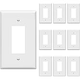 TG Decorator Light Switch or Receptacle Outlet Wall Plate, Over-Size 1-Gang 13.97cm x 8.89cm, Unbreakable Polycarbonate Therm