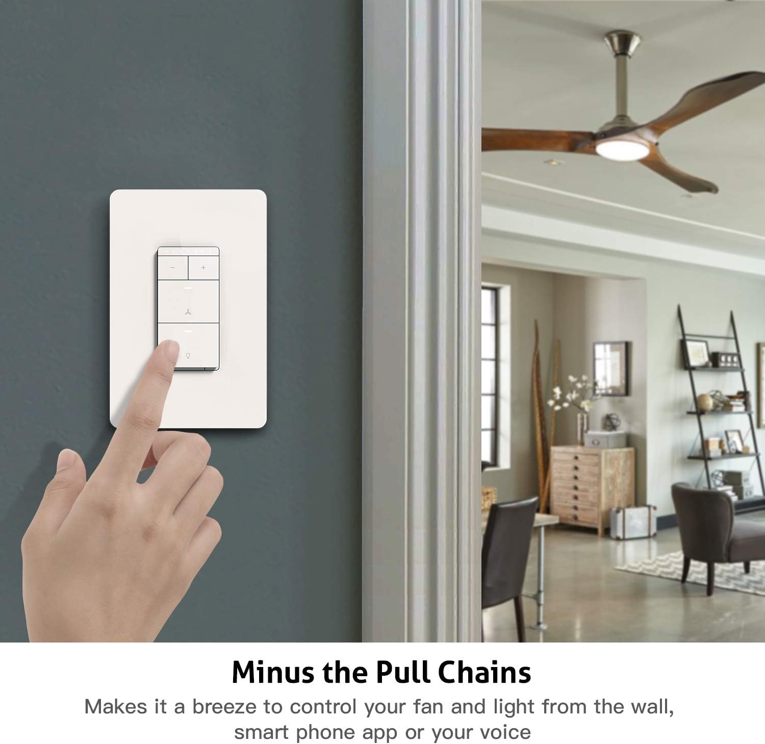 Smart Ceiling Fan Control and Dimmer Light Switch, Neutral Wire Needed, Treatlife Single Pole Wi-Fi Light Switch Fan Speed Control, Works with Alexa/Google Assistant, Schedule, Remote Control (1PACK): Industrial & Scientific