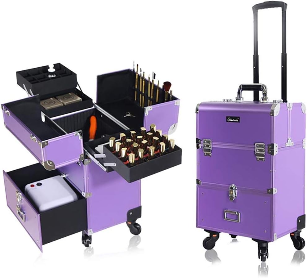 rolling suitcase with drawers