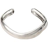 Jerollin Gold/Silver Choker Collar Necklaces for Women, Stainless Steel Gold Statement Necklace Open Choker Bib Necklace African Jewelry Necklace