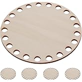 Ciieeo 10 Pcs Woven Bag Base Round Purse Knitted Tote Bag Woven Baskets DIY Wood Bag Bottom Crochet Basket Kit Basket Weaving Kit Wood Crocheting Bag Bottom Basket Bottoms for Crochet