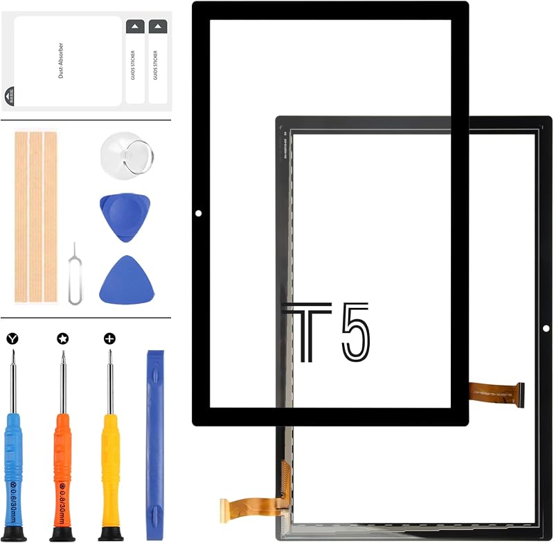 LADYSON 10.1" Touch Screen Digitizer for Yestel T5 Replacement Panel Lens Kit