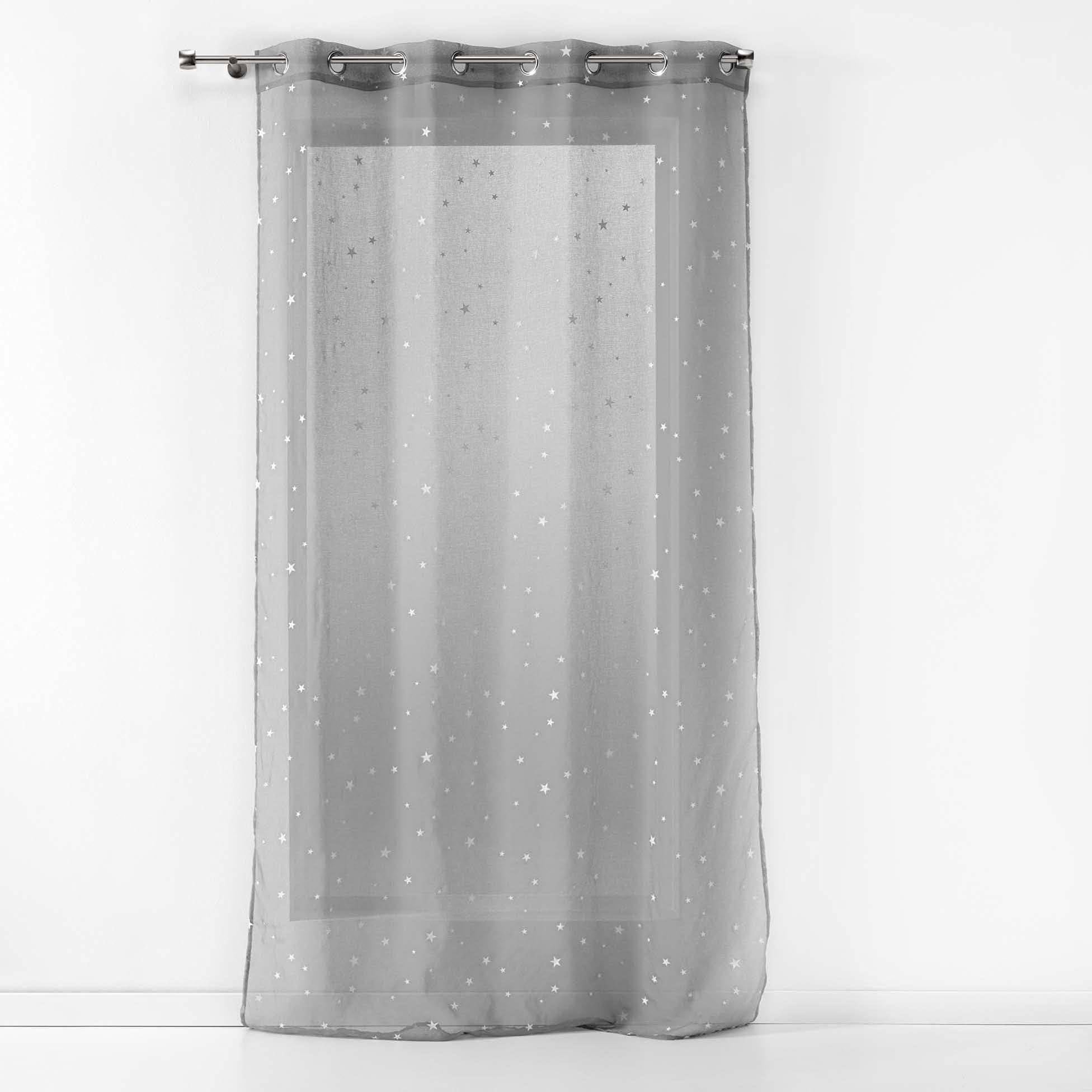 DOUCEUR D'INTERIEUR Eyelet Curtain 140 x 240 cm Grey