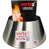 VORTEX (IN) DIRECT HEAT for Charcoal Grills, Medium Size - For Weber Kettle 22 26.75 WSM Smokey Mountain XL Kamado XL Big Green Egg
