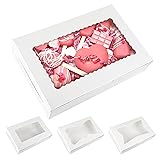 Moretoes 48pcs Bakery Boxes,12x8x2.5 Inches Cookie