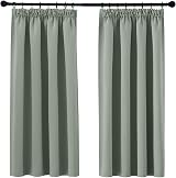 PONY DANCE Sage Green Thermal Blackout Curtains 2 Panels 46x45 Pencil Pleat view 9