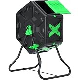 SQUEEZE master Light Weight Tumbling Compost Bin-Single Chamber Compost Tumbler 18.5 Gallon/70L