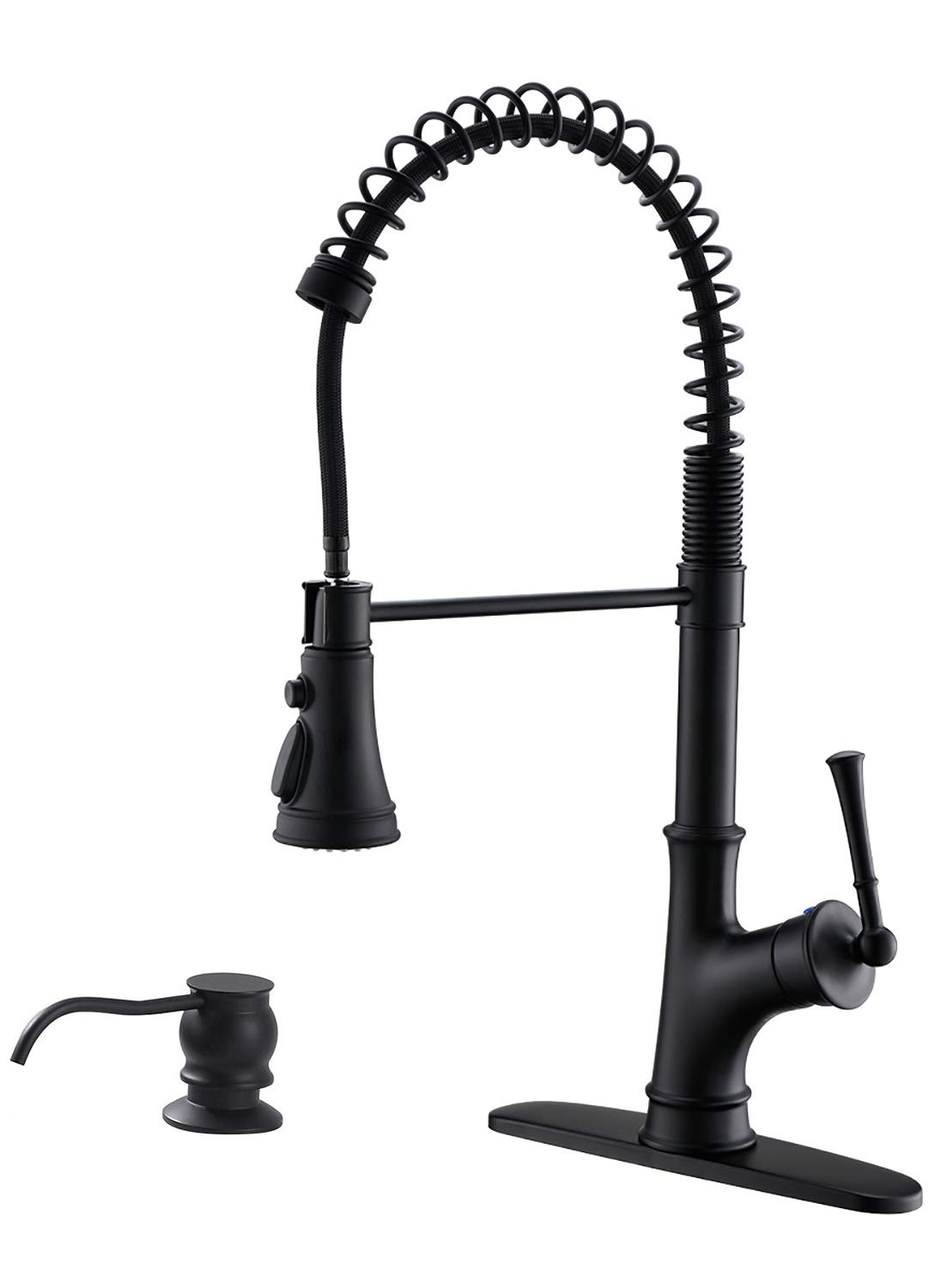 Buy APPASO Commercial Matte Black Single Handle Pull Down Kitchen