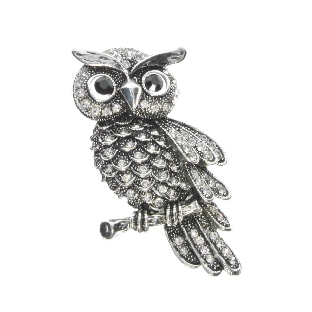 Owl Brooch Antique Silver Large Pin Women’s Fashion Jewellery