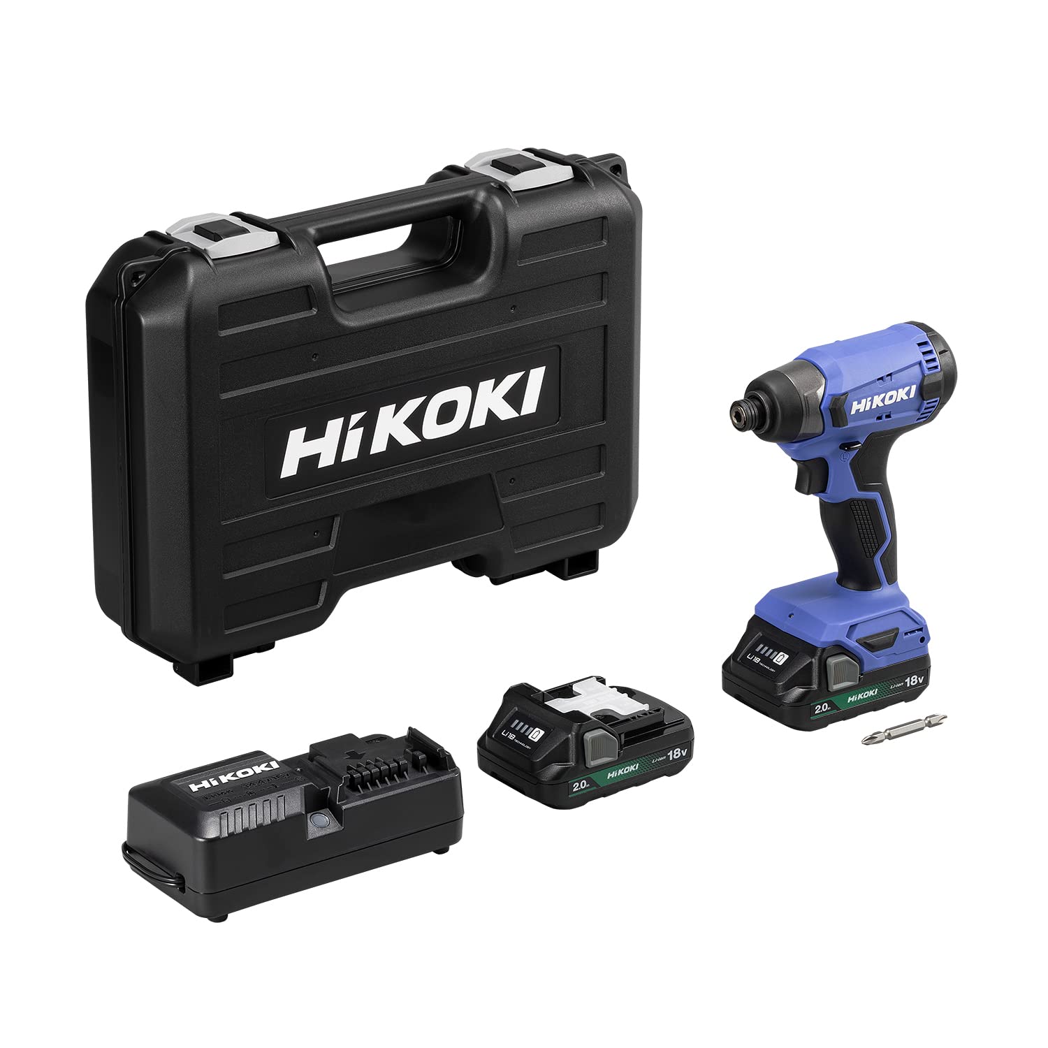 HiKOKI FWH18DA 2.0Ah 18V Impact Driver, 2 Batteries, Charger, Case Included, Rechargeable, Electric Screwdriver, FWH18DA (2BG)