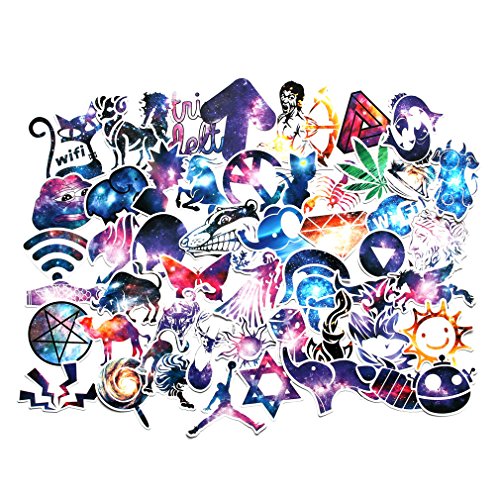 Car Stickers Pack 100pcs FNGEEN Harajuku Galaxy Laptop Stickers Bomb Motorcycle Bicycle Luggage Decal Graffiti Patches Skateboard Stickers for Laptop (100pcs)