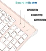 cimetech Wireless Keyboard and Mouse Combo UK Layout Pink 2.4G Slim view 7