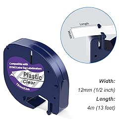 5 X Plastic Transparent Label Maker Tape