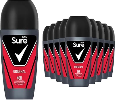 Sure Antiperspirant Roll On Original 48H Sweat Odour Protection Men 50ml Pack