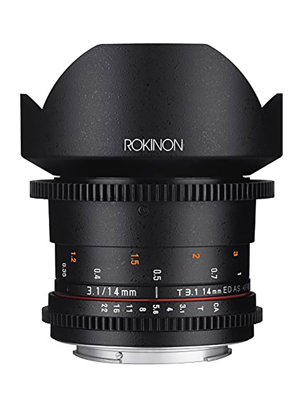 Rokinon Cine DS DS14M-N 14 mm T3.1 ED AS IF UMC Lente gran angular de cine de fotograma completo para Nikon