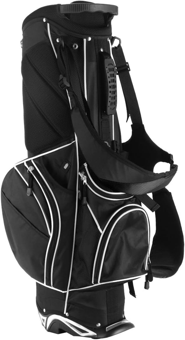 Tangkula Golf Stand Bag w/6 Way Divider Carry Organizer Pockets Storage Golf Travel Bag(Black) : Sports & Outdoors