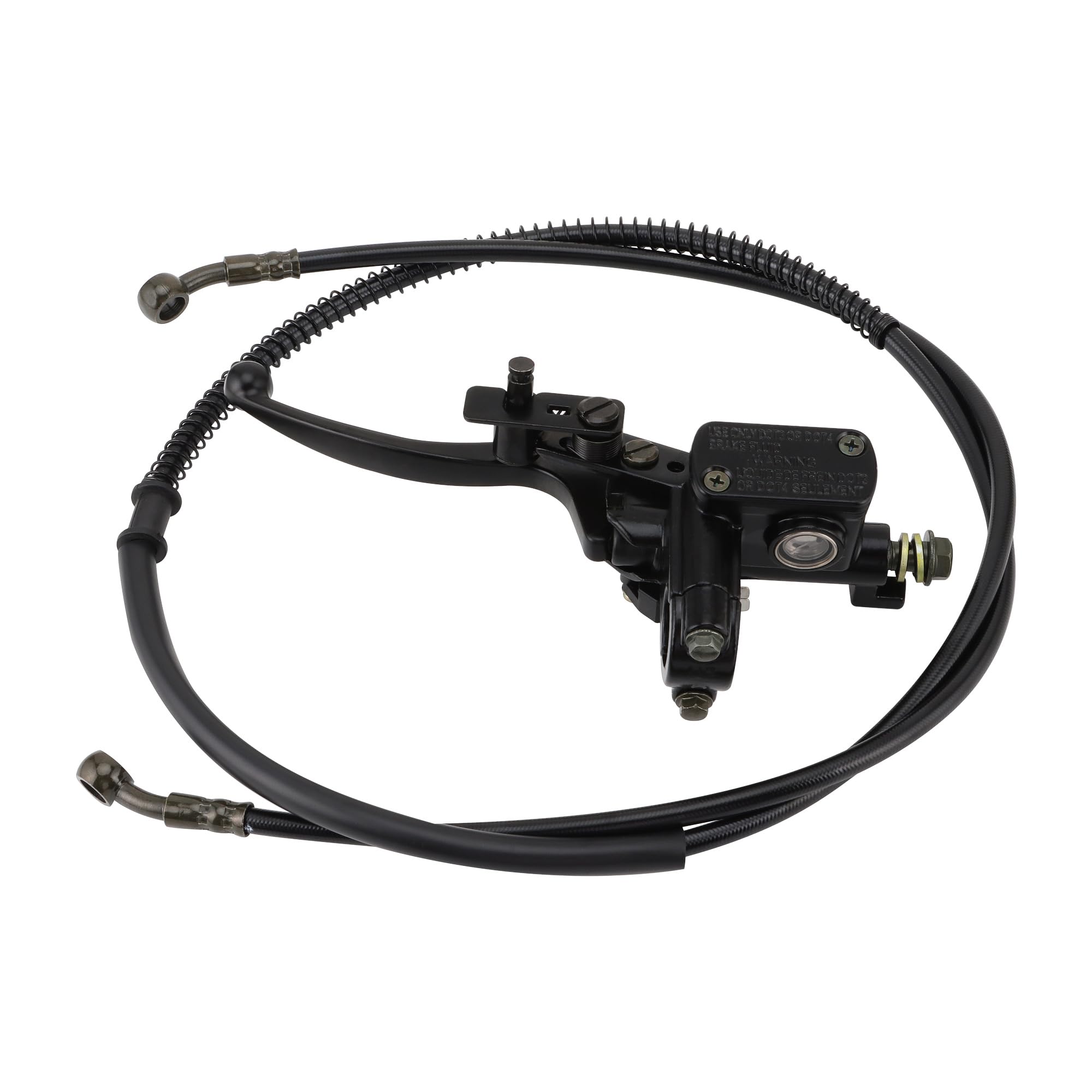 GOOFIT Hydraulic Brake Master Cylinder Brake Lever Handle with Cable Replacement For 50cc 70cc 90cc 110cc 125cc 150cc Chinese ATV Quad