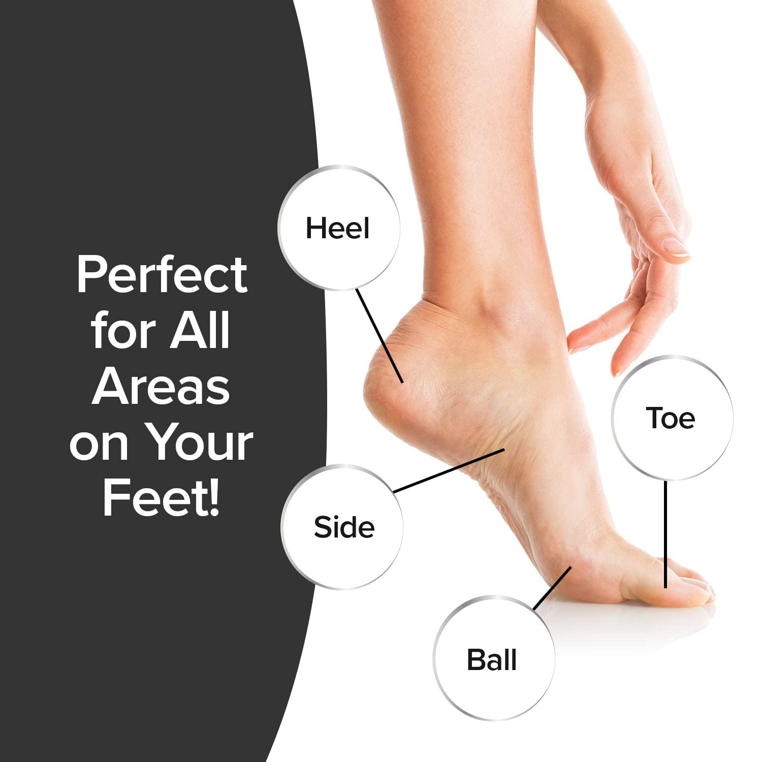 PedEgg Classic Callus Remover, As Seen On TV, New Look, Safely & Painlessly Remove Tough Calluses Dry Skin to Reveal Smooth Soft Feet, 135 Precision Micro-Blades, Traps Shavings, White, 3357, 4''