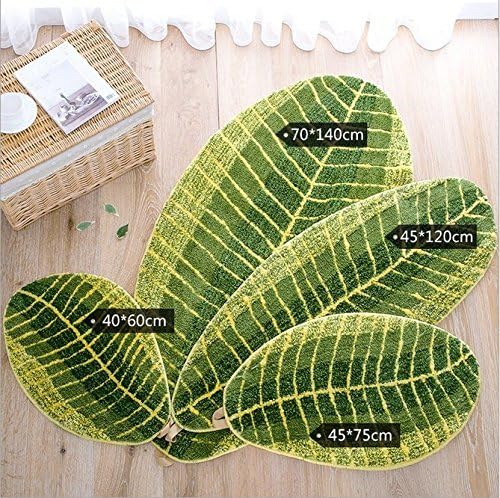 Leaves Non-slip Water-absorbing Entrance Welcome Mat Floor Bathroom Kitchen Living Room Indoor Outdoor Home Decodative Rug Mats Carpet (70*140 cm)