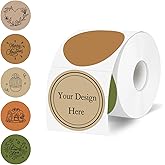 YEGAWEN 2 Inch Round Thermal Label Stickers, Circle Thermal Stickers Labels, Waterproof Direct Thermals Printer Label-300 Sheets/Maillard Colors