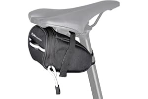 VeloChampion Black Bike Seat Pack Under Saddle Bag | 1 Litre Storage | Ideal for Mountain Road or Hybrid Bikes | Reflective |