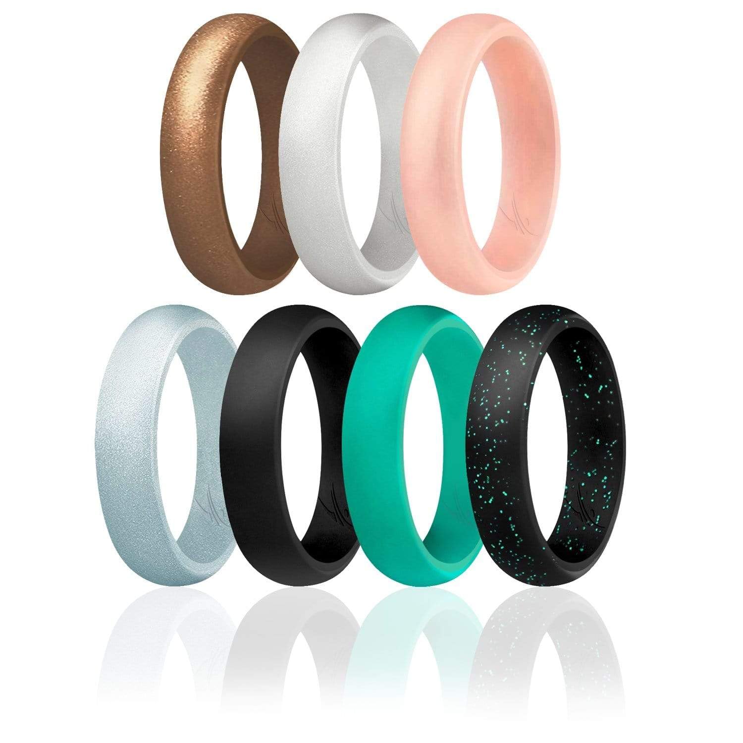 ROQ Silicone Rubber Wedding Ring for Women, Dome