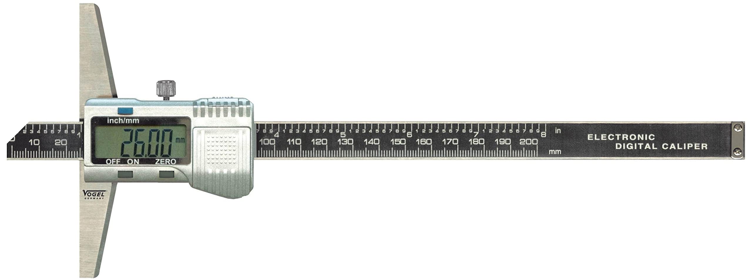 Vogel 228251 - Calibre de profundidad electrónico-Digital DIN 862 - Capacidad 150 mm