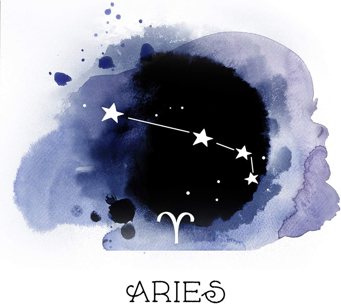 Aries Astrology Zodiac Wall Art Decor Print on white background - 8x10 unframed print