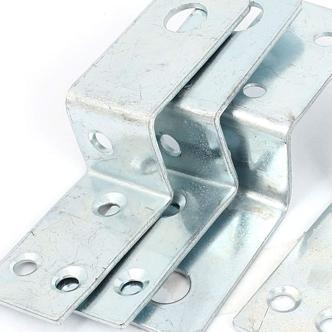 sourcingmap Z Shaped Corner Brace Angle Brackets Fasteners 36mm x 34mm 4 Pcs, Silver - Image 3
