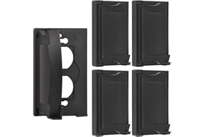 BESTTEN 5 Pack Outdoor Outlet Cover for Duplex Receptacles, Weatherproof Design Auto-Closing Lid, UL Listed, Black, H4.65” x W2.87” x D0.71”