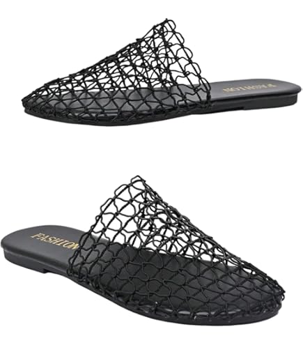 Amazon.com | ATBELL Mesh Flat Sandals for Women Woven Fishnet