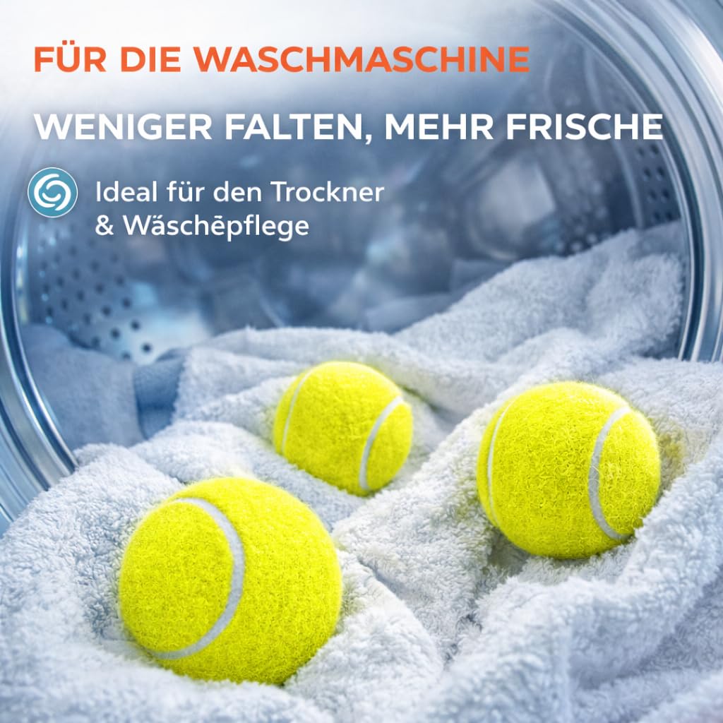 ATHLEJOY 6X Tennisbälle- gelb für Training & Wettkampf mit Tragetasche für Tennis - Hunde - Waschmaschine 2