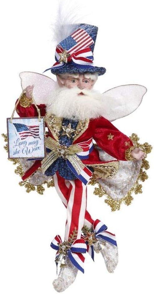 Mark Roberts 2021 God Bless America Fairy Figurine, Small, 11 inches: Home & Kitchen