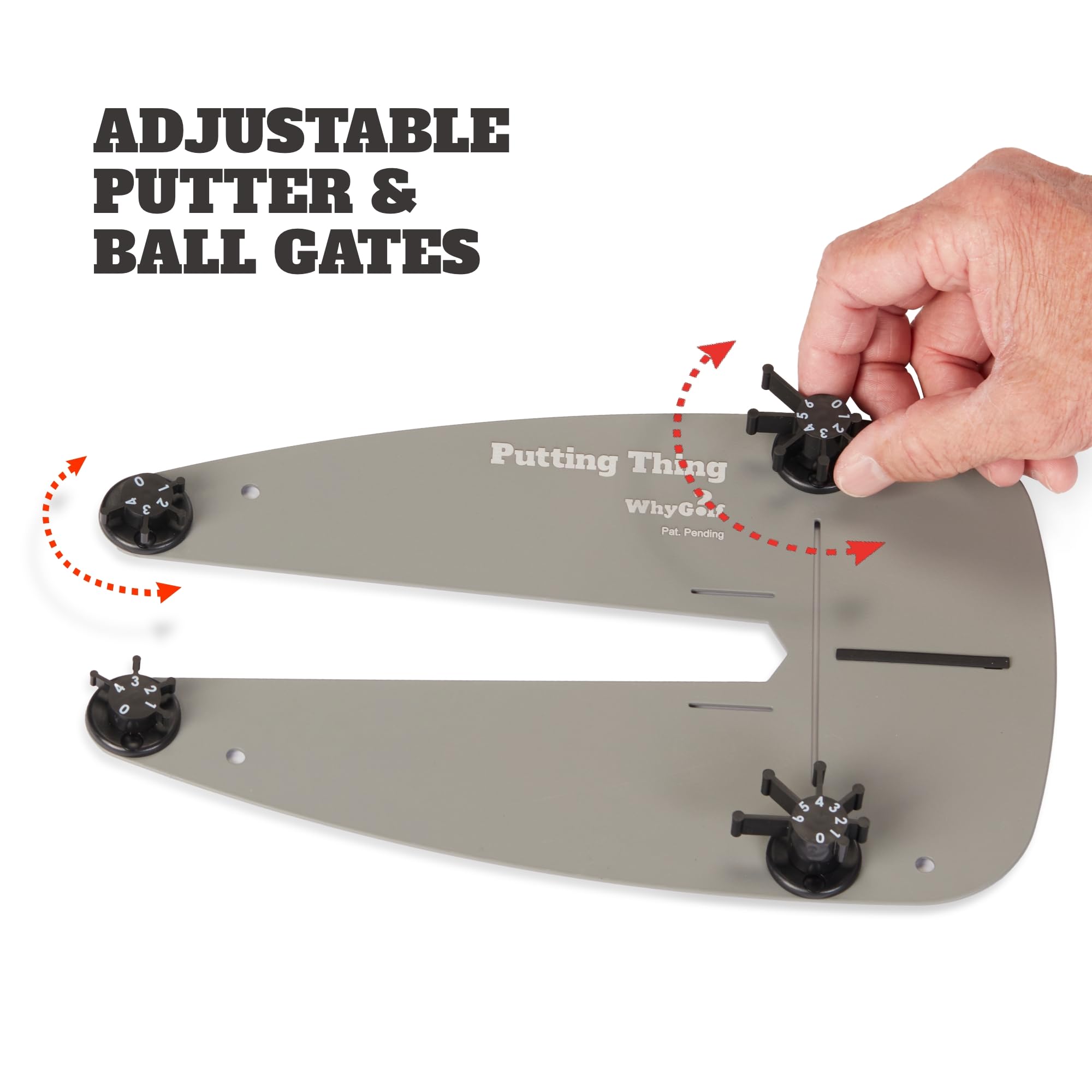 WHYGOLF Putting System & Putting Thing – Golf Training Aid for Stroke, Accuracy & Green Reading – Adjustable Putting Gates for Home & Green Practice – Putter Teaching Tool for Better Control