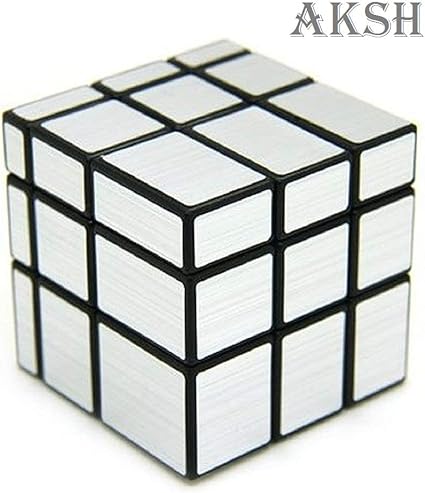AKSH Rubiks Rubix Mirror Cube Magic Rubiks Cube, Highly Stable and High Speed Puzzle Cube (Mirror Cube Silver)