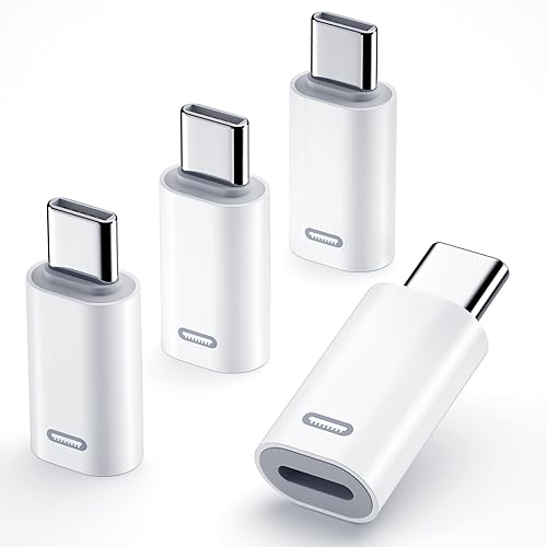 DuHeSin for Lightning Female to USB C Male Adapter (4 Pack) with