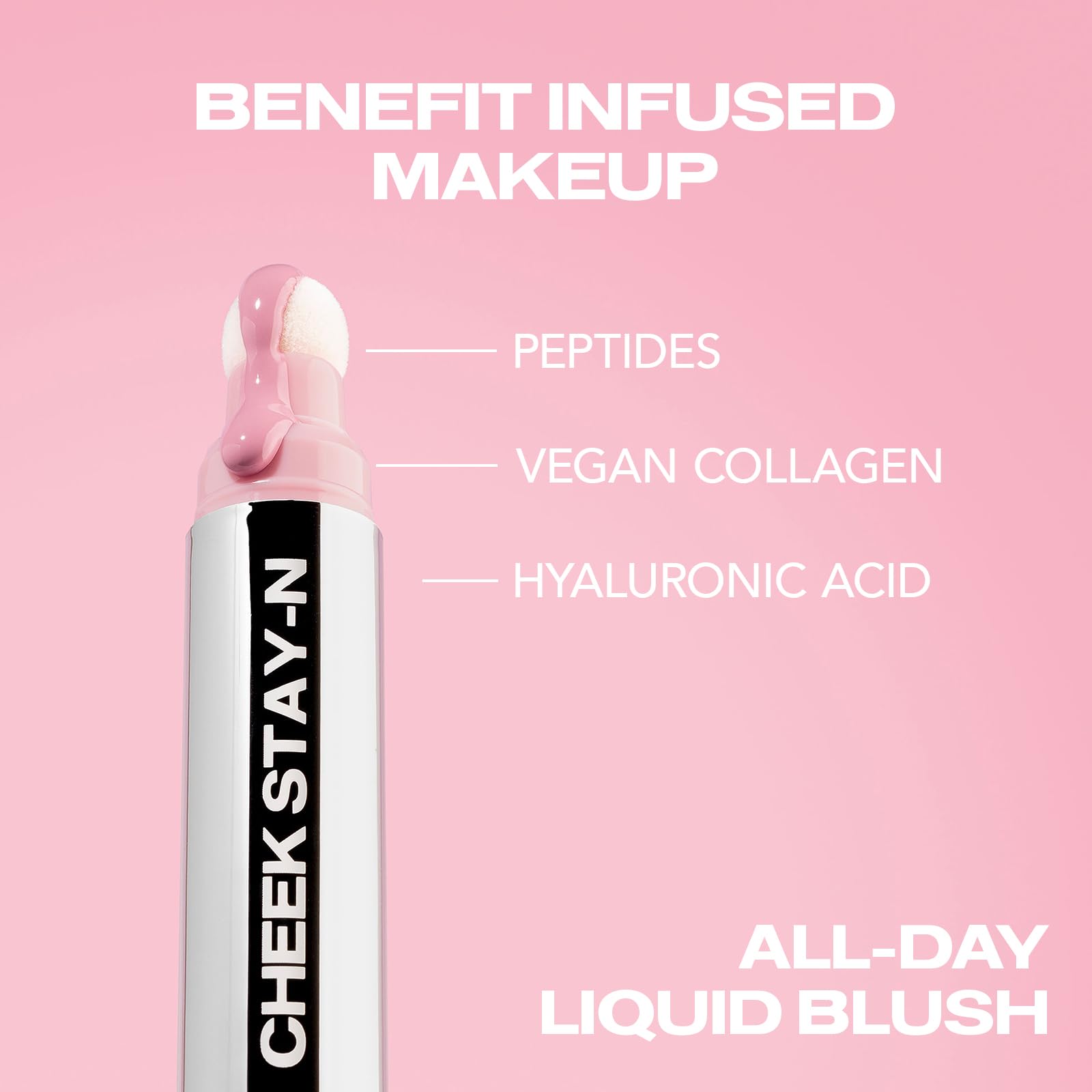 Sacheu Cheek STAY-N Liquid Blush for Cheeks — High Pigment, Buildable, Lightweight Cream Blush Infused With Squalane, for Dewy & Radiant Flushed Cheeks — Long-lasting & Cruelty Free, I'm Cute