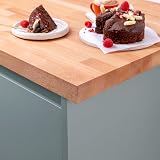 domli Solid Beech Kitchen Worktop 2000x620x40mm Premium Timber Countertop view 6