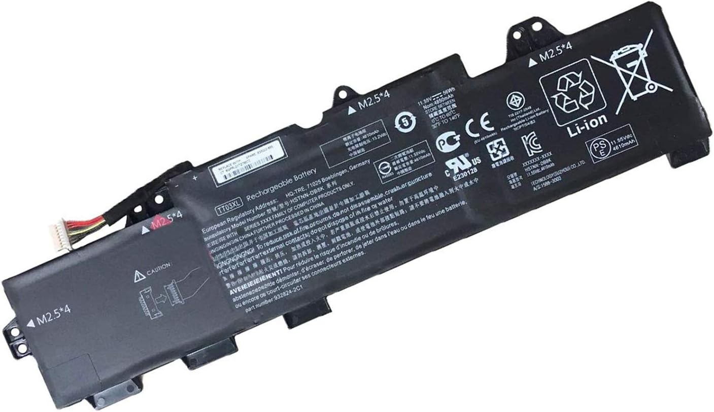 TT03XL 932824-2C1 933322-855 932824-421 HSTNN-LB8H HSTNN-DB8K Laptop Battery Replacement for HP EliteBook 850 G5 850 G6 ZBook 15U G5 15U G6 Series Notebook (11.55V 56Wh 4850mAh)