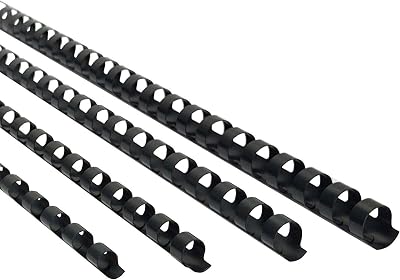 Rayson Mixed Size Binding Combs 6/8/10/12mm Pack of 100 Black A4