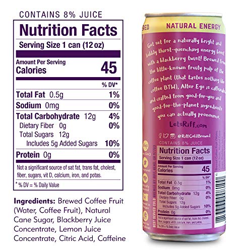 RIFF Alter Ego All Natural Energy Drink, Variety Pack, 12 Ounce Cans