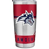 Rico Industries NCAA Stony Brook Seawolves Standard 20oz Stainless Steel Tumbler with Lid - Great For Coffee, Tea, Water or Cocktails