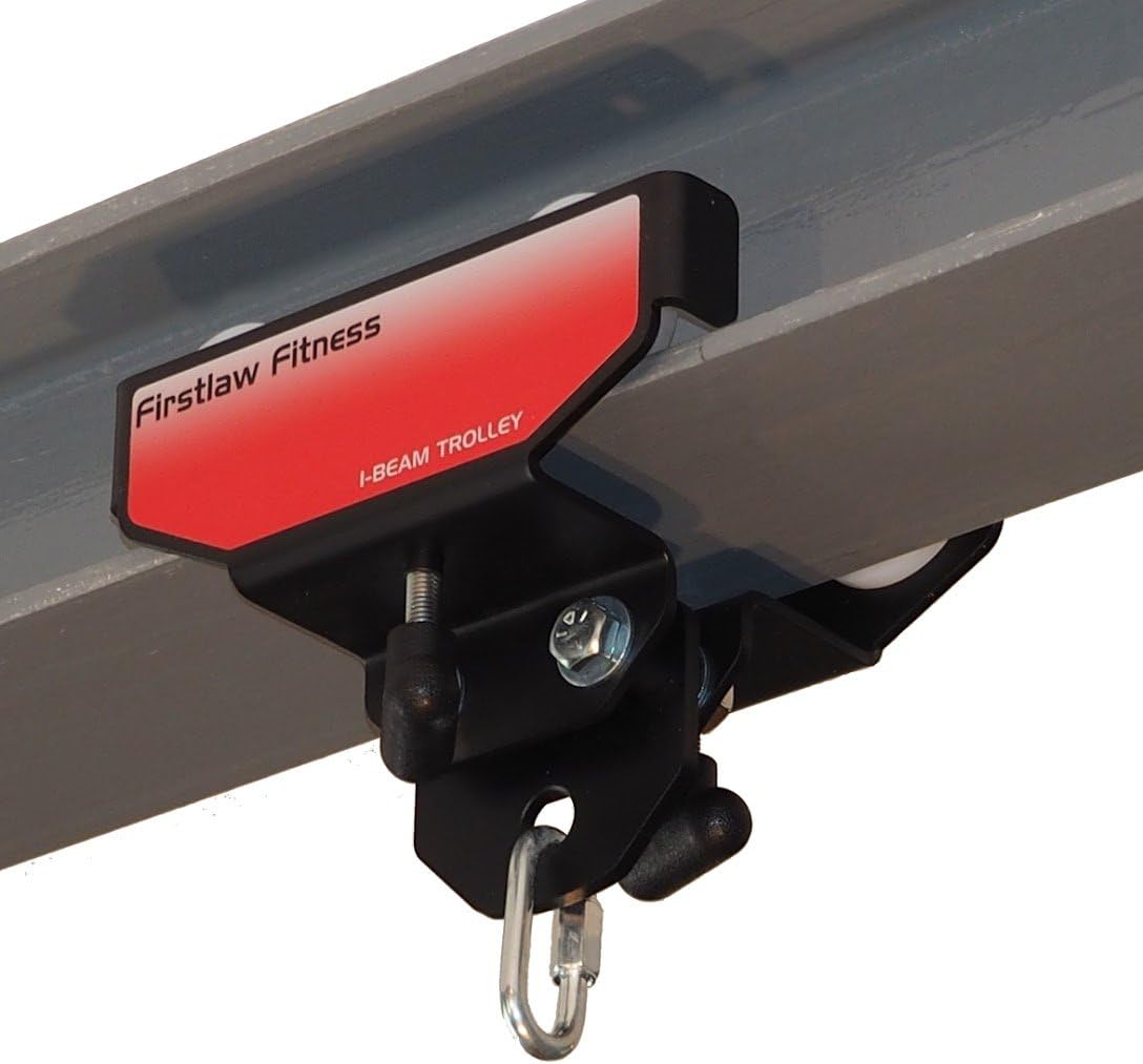 Firstlaw Fitness I-Beam Rolling Punching Bag Mount - (Red - 7.25" - 10.0" Wide I-Beam)