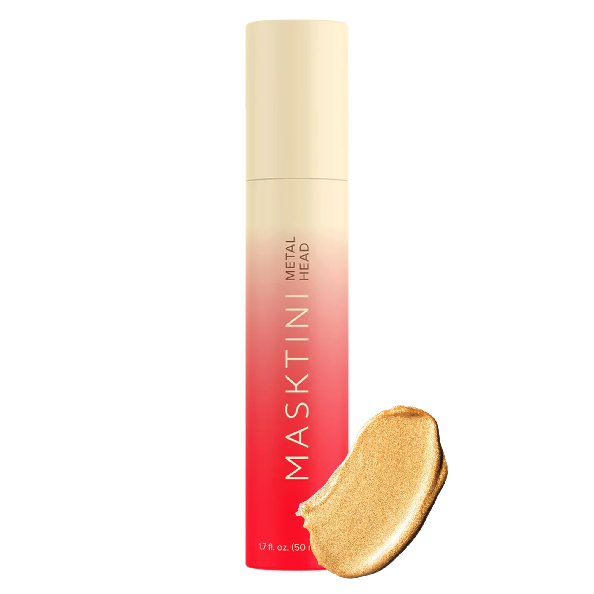 Masktini Metal Head Gold Brightening Mask, 50 ml - Vitamin C Face Mask - Hydrating Face Mask - Skin Care for Dry and Dull Skin